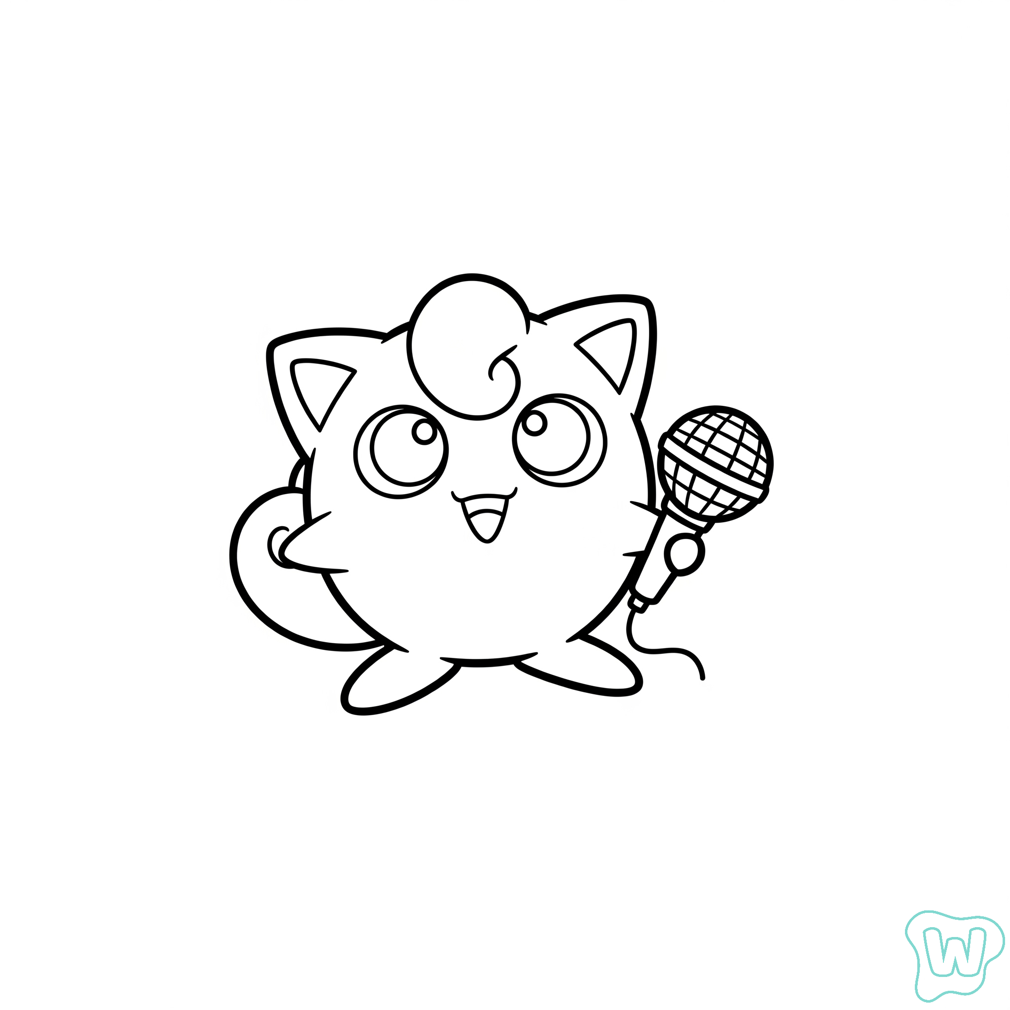 felices páginas para colorear Jigglypuff