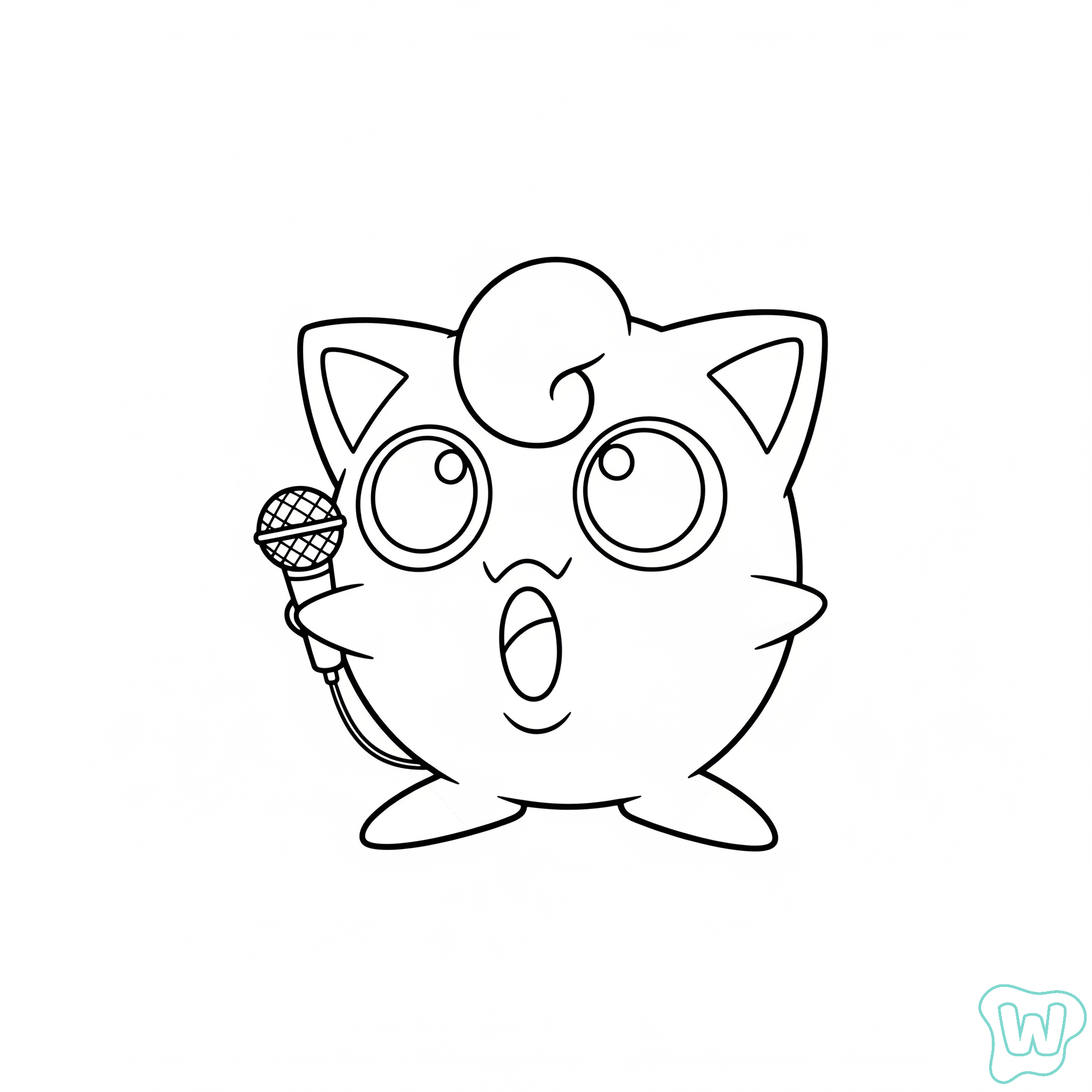 Jigglypuff colorear y Imprimir PDF