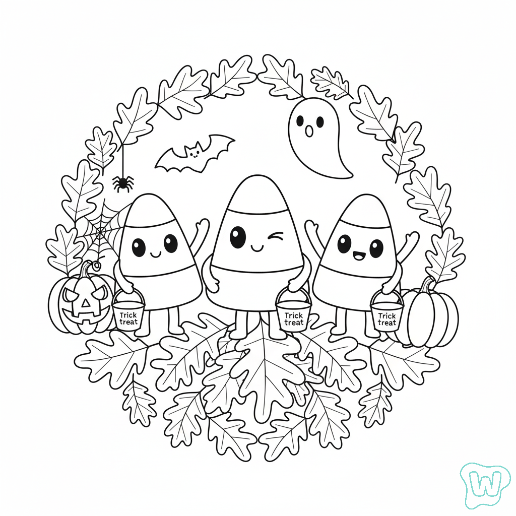 páginas para colorear kawaii lindas Maíz dulce