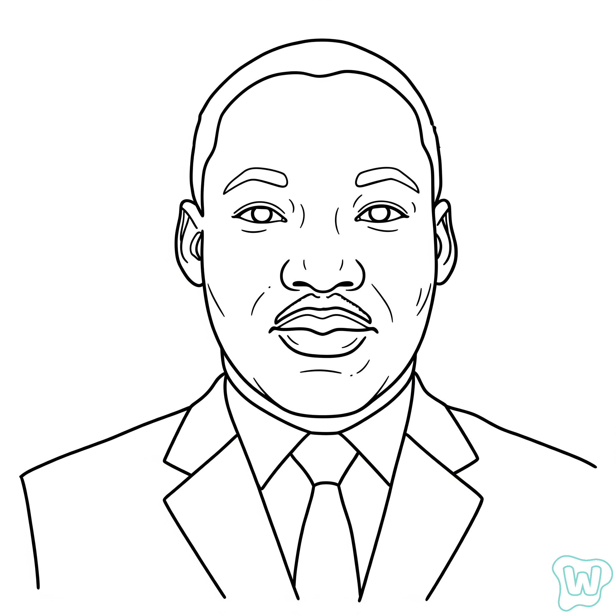 Martin Luther King colorear y Imprimir PDF