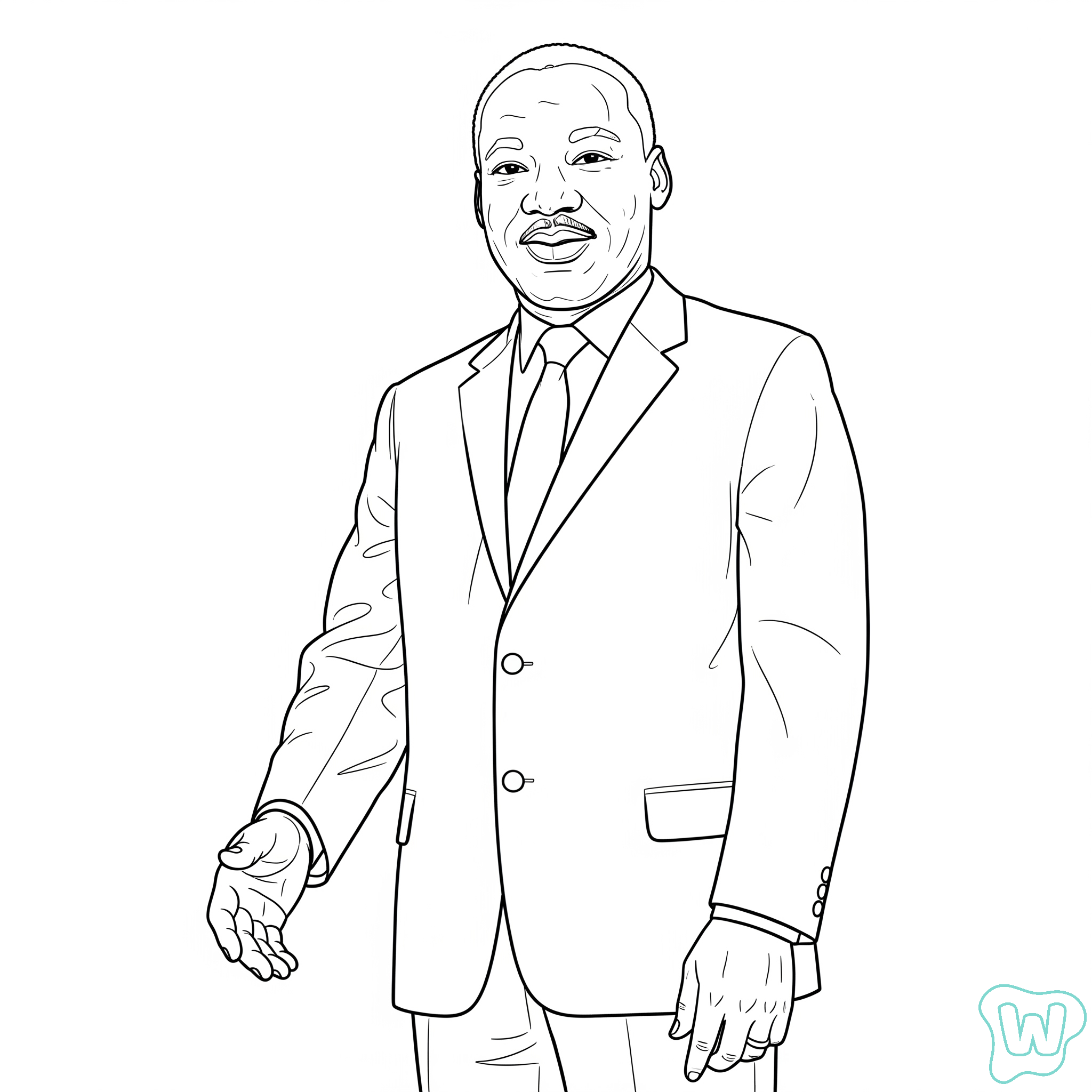 para colorear Martin Luther King