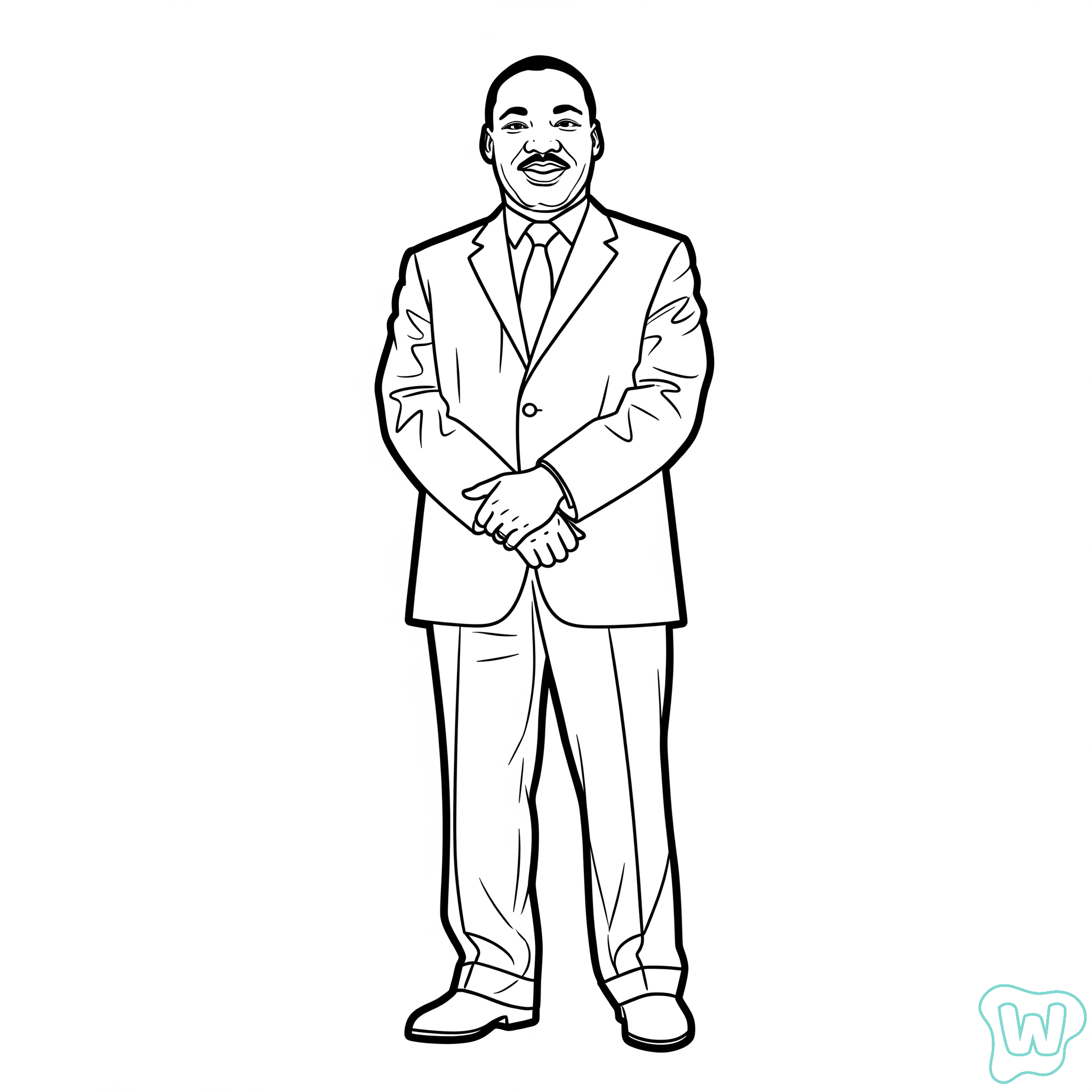 páginas para colorear de preescolar Martin Luther King