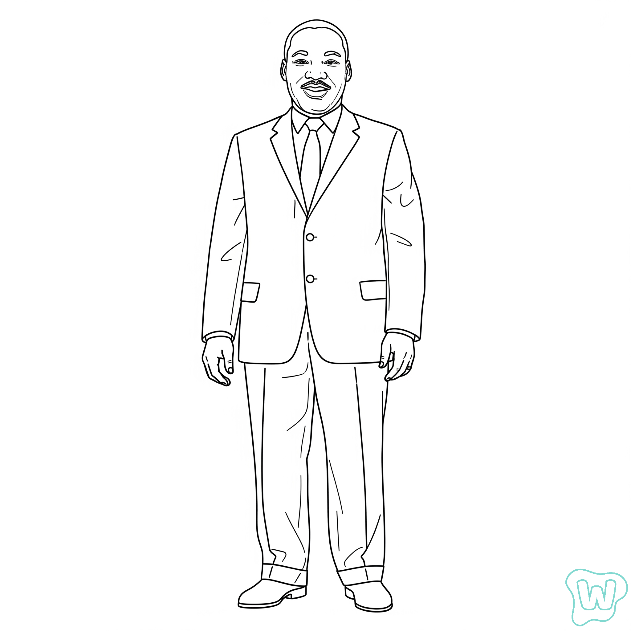 páginas para colorear Martin Luther King gratis 1