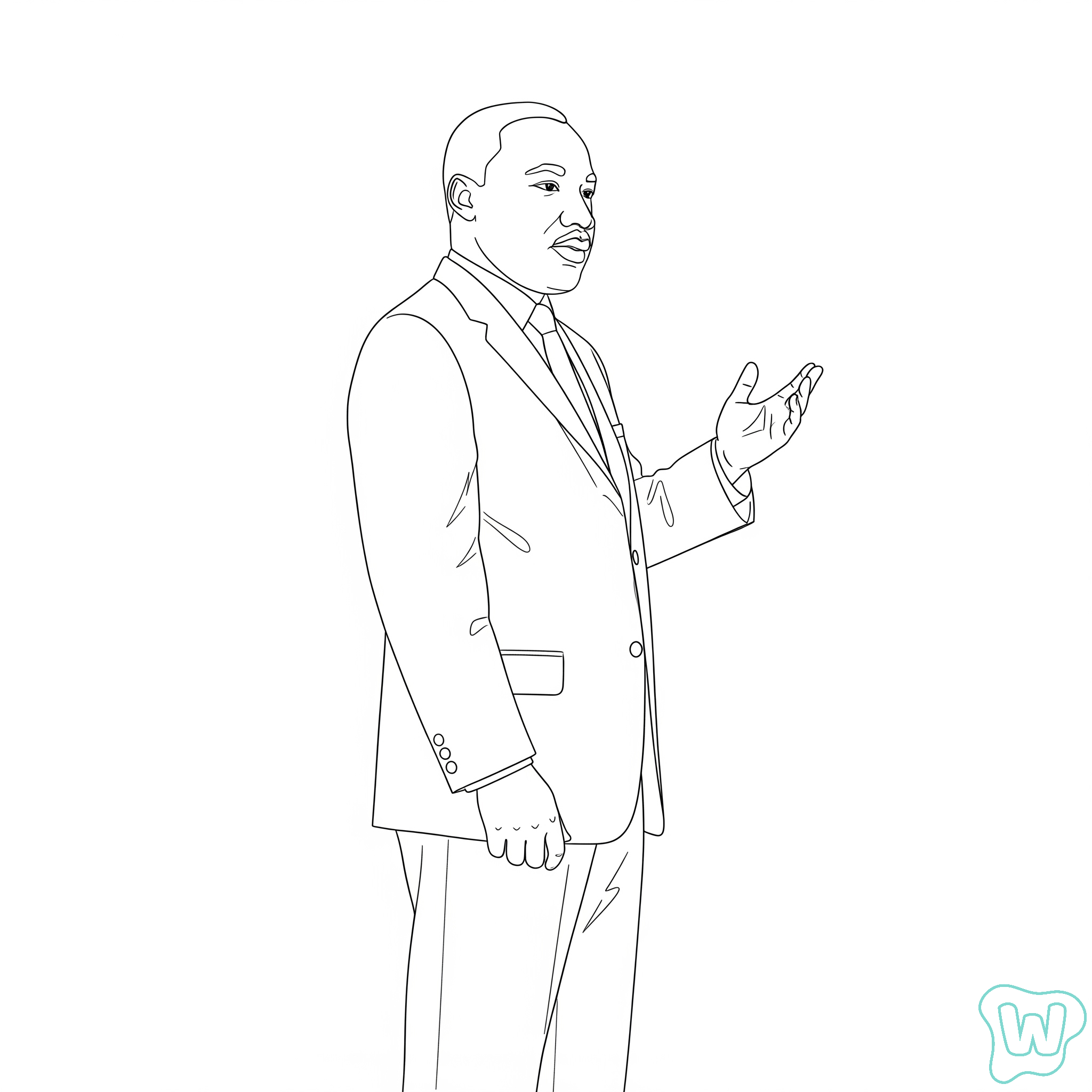 niños Martin Luther King páginas para colorear 1