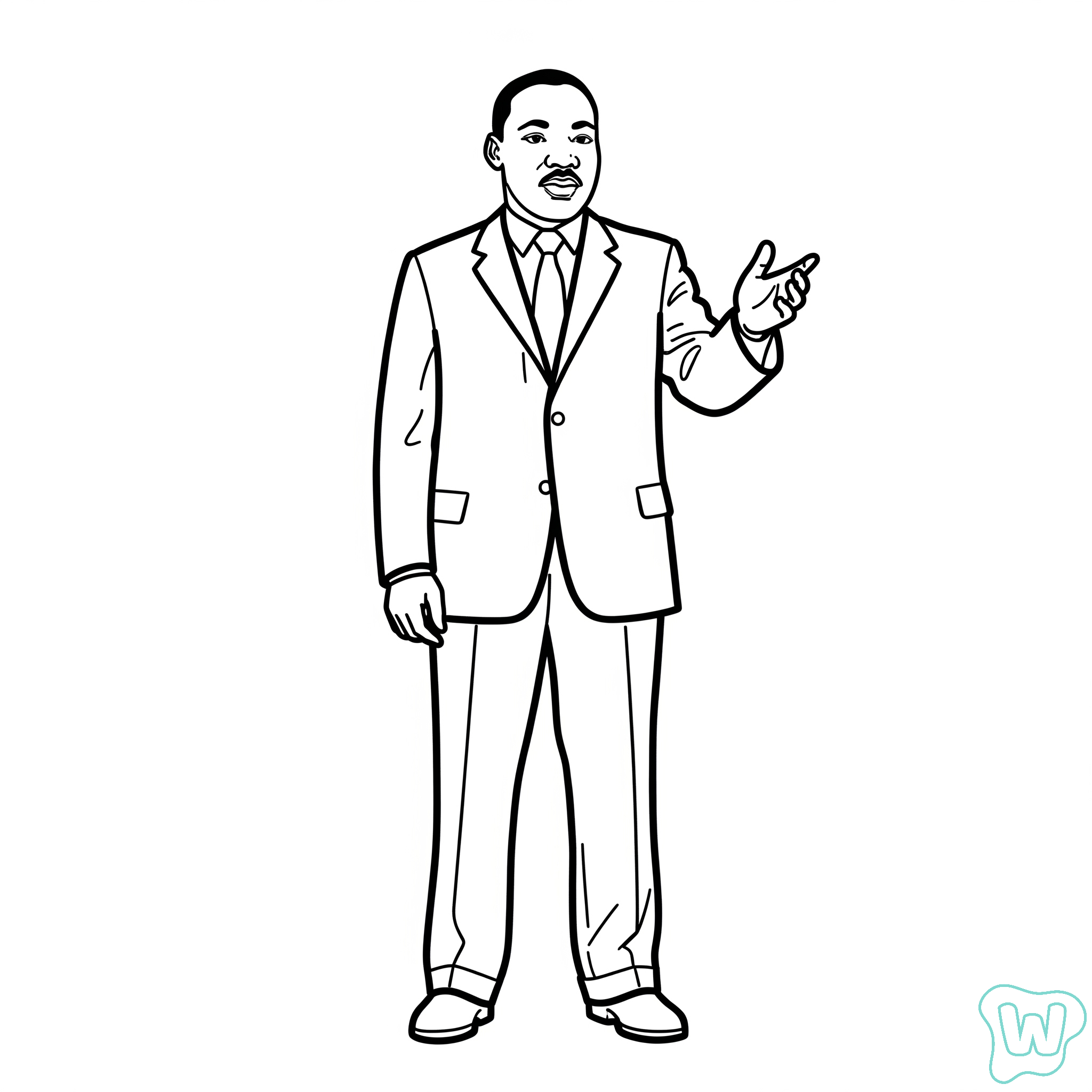 Martin Luther King páginas para colorear imprimibles