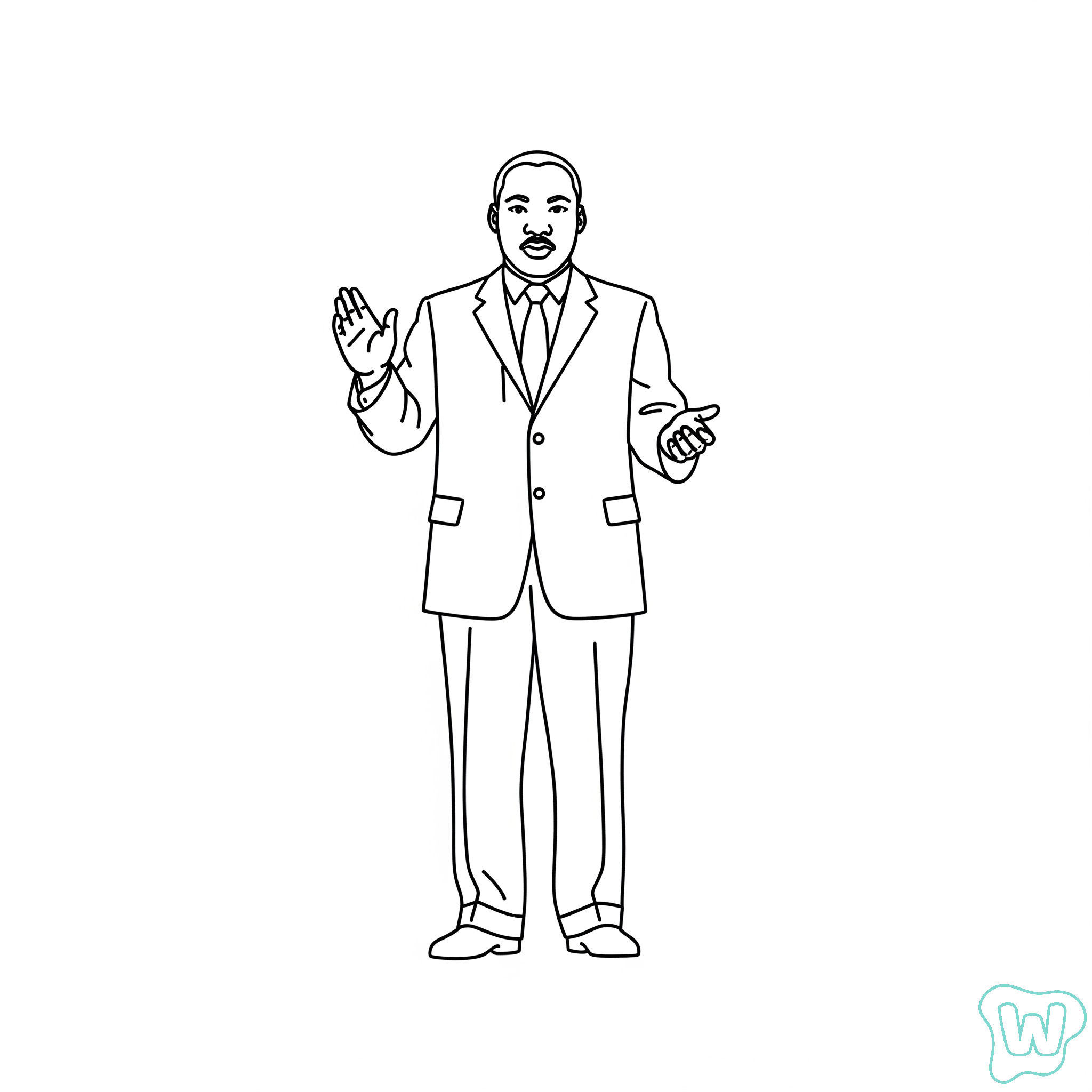 páginas para colorear Martin Luther King gratis