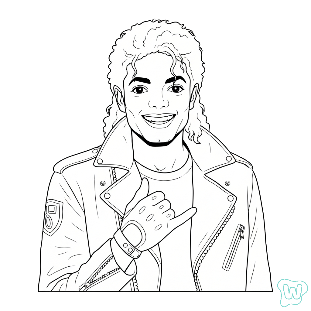 páginas para colorear imprimibles gratis Michael Jackson