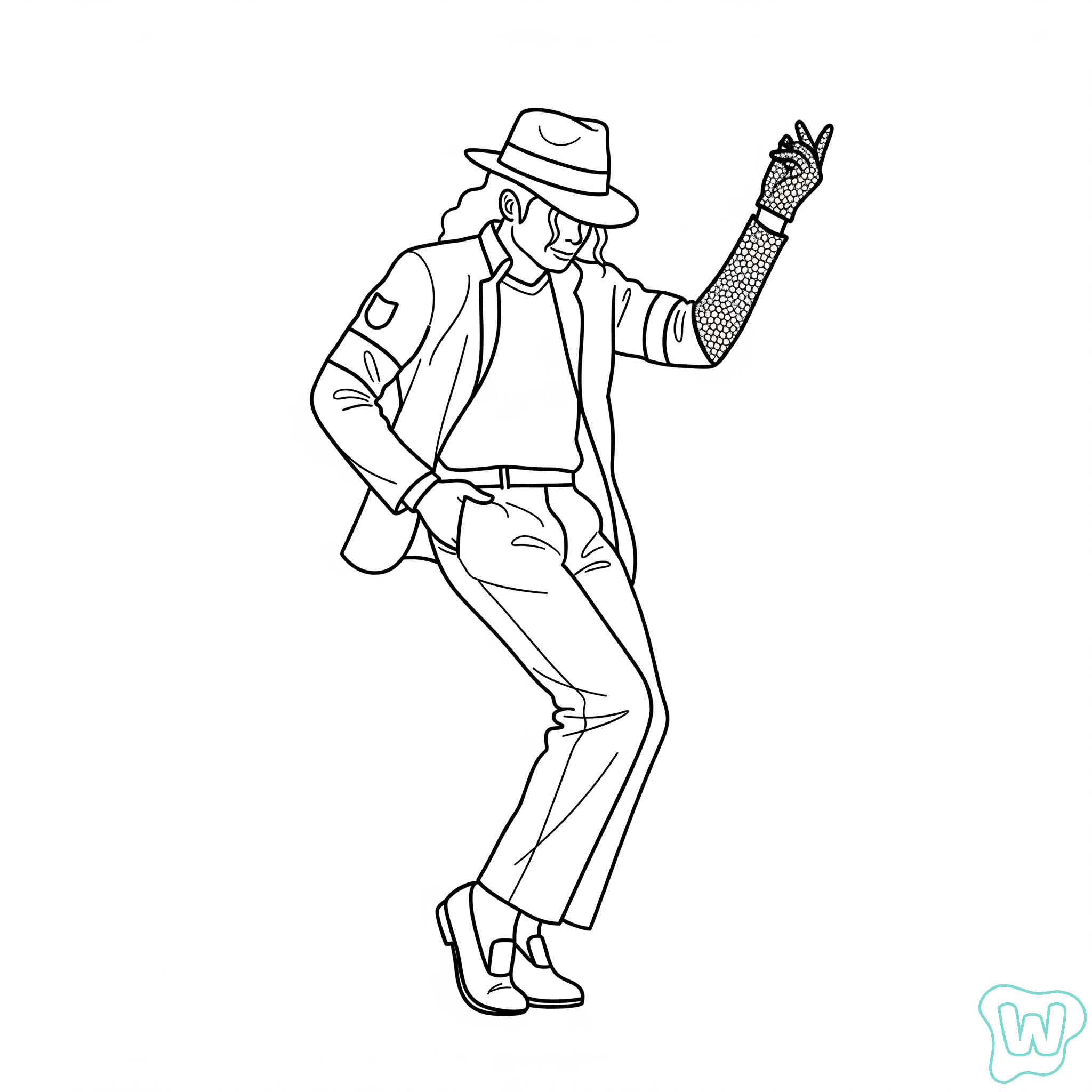 páginas para colorear para adultos Michael Jackson