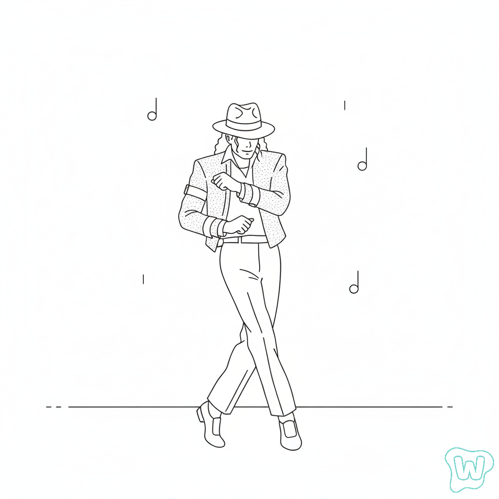 Michael Jackson páginas para colorear para niños