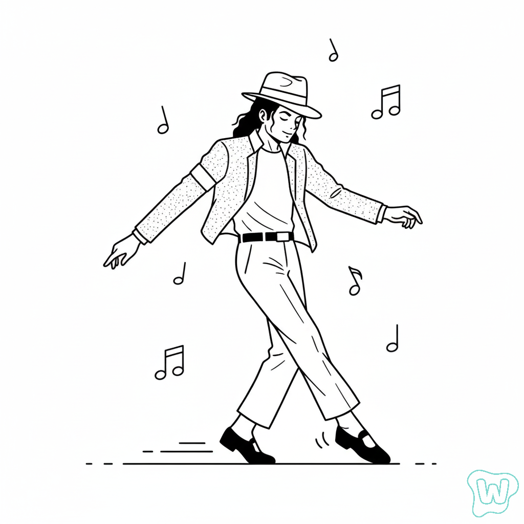 páginas para colorear Michael Jackson gratis