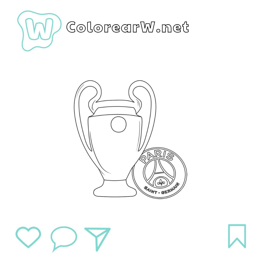 PSG para colorear (PDF para imprimir gratis) thumbnail