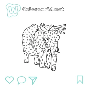 Strawberry Elephant para colorear (PDF para imprimir gratis) thumbnail