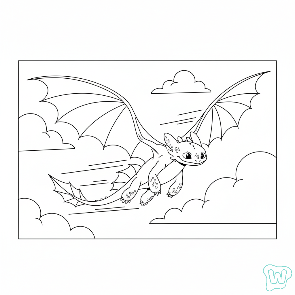 Toothless páginas para colorear pdf