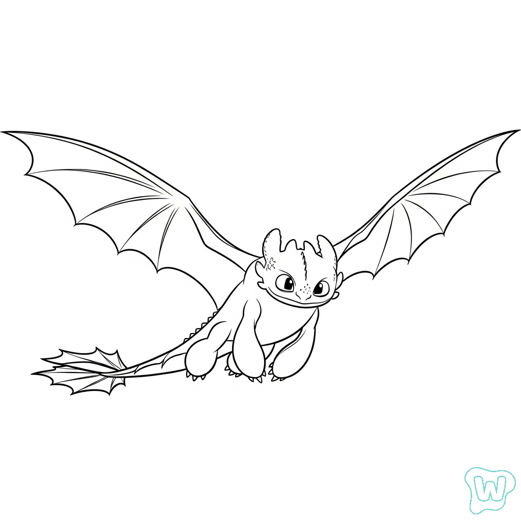 páginas para colorear gratis Toothless