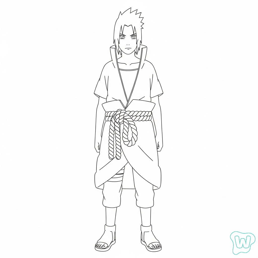 dibujos para colorear grinch Uchiha Sasuke