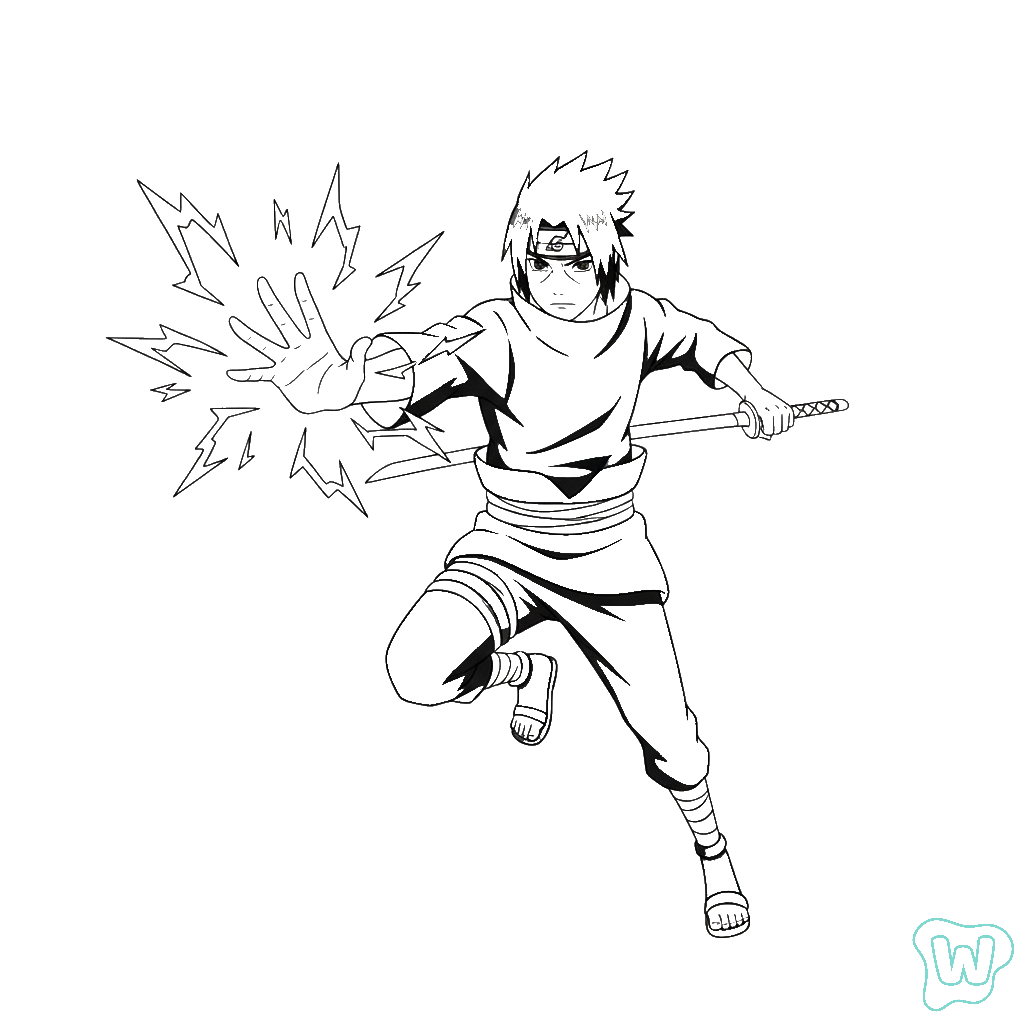 imprimir PDF gratis Uchiha Sasuke 1