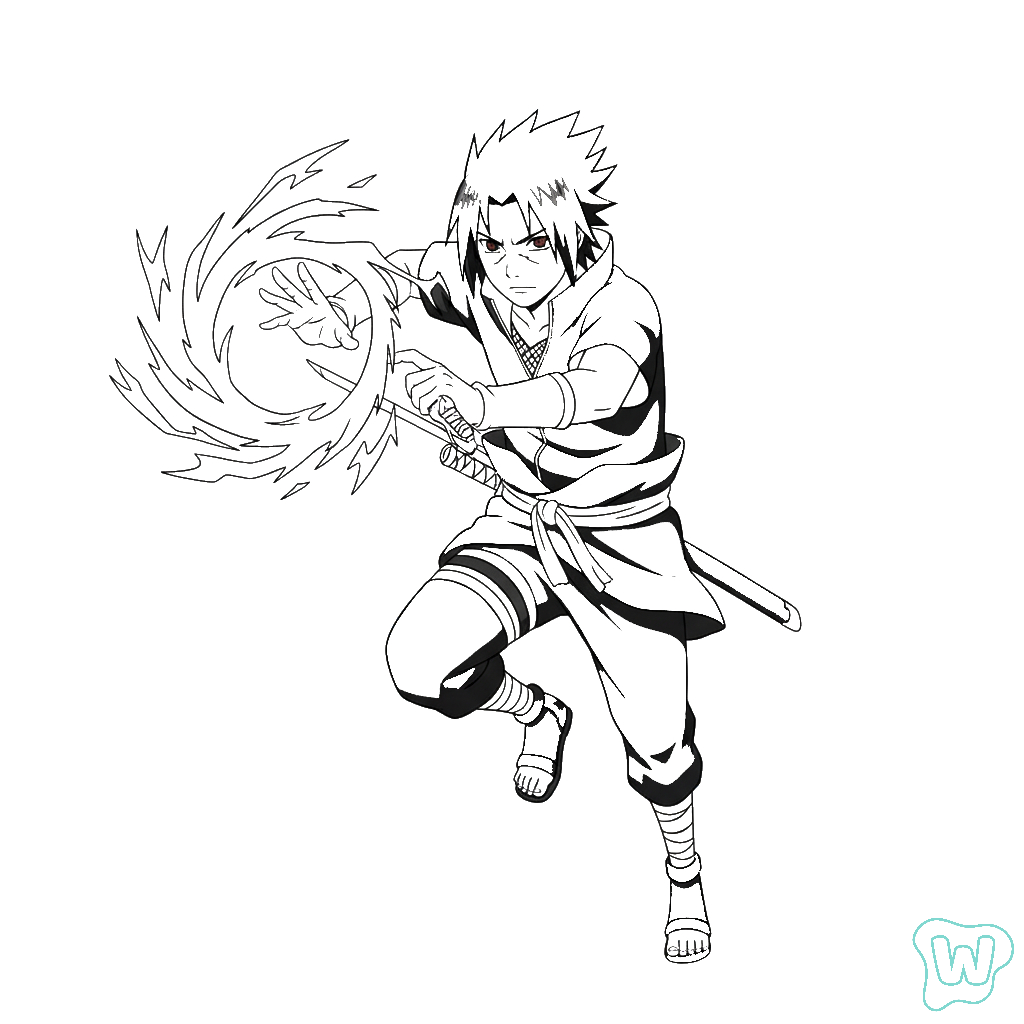 Uchiha Sasuke descargar e imprimir PDF gratis