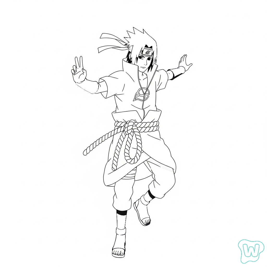 Uchiha Sasuke PDF para imprimir gratis 1