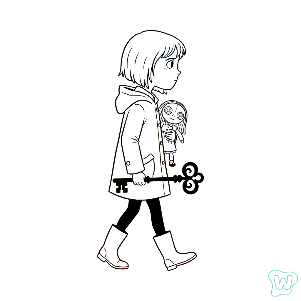 páginas para colorear Coraline imprimibles gratis