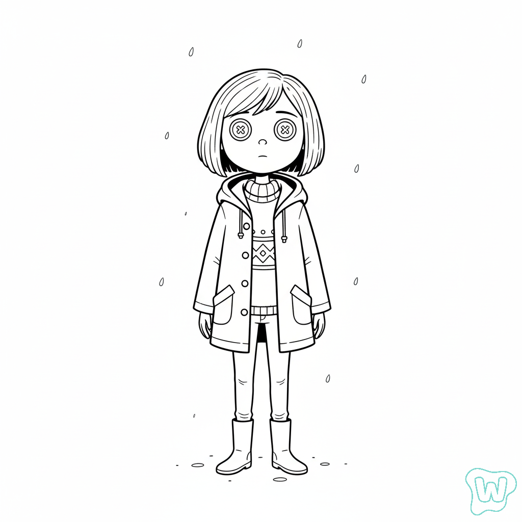 Coraline páginas para colorear para adultos pdf