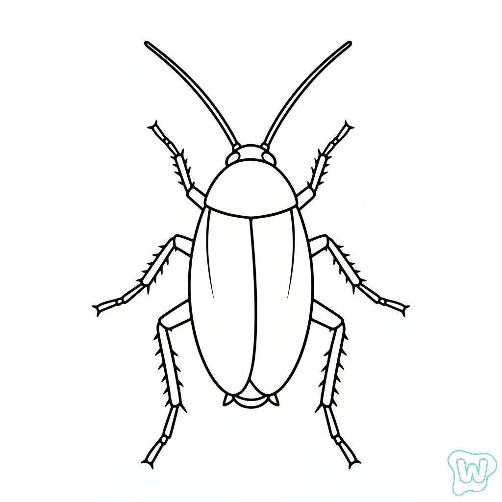 Cucaracha páginas para colorear para niños