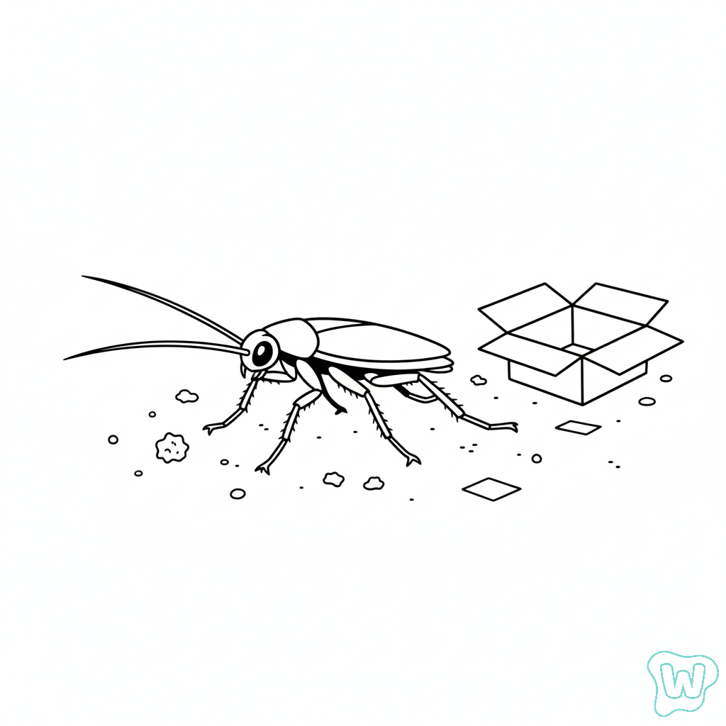 páginas para colorear para niños Cucaracha