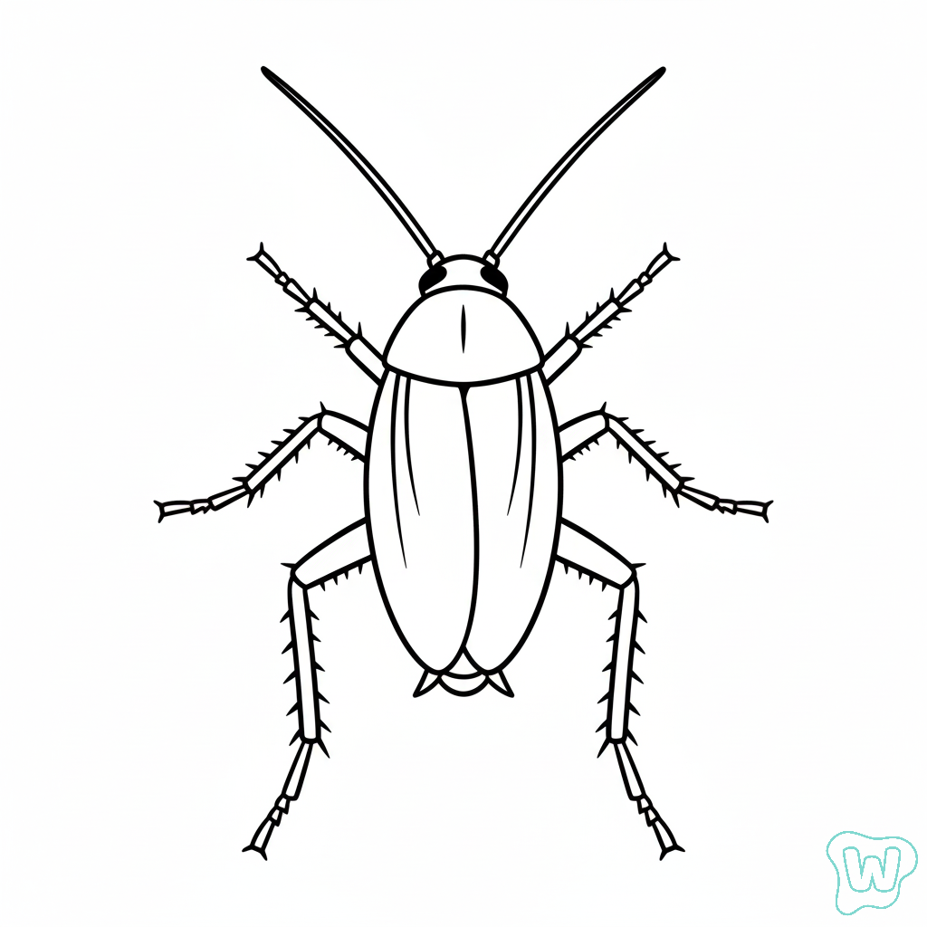 páginas para colorear Cucaracha gratis