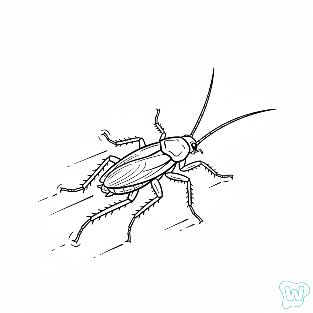 páginas para colorear de preescolar Cucaracha