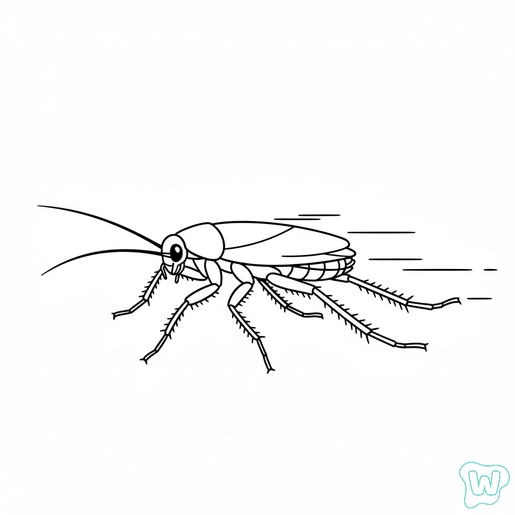 páginas para colorear detalladas de Cucaracha