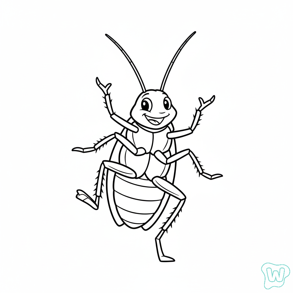 Cucaracha páginas para colorear para adultos