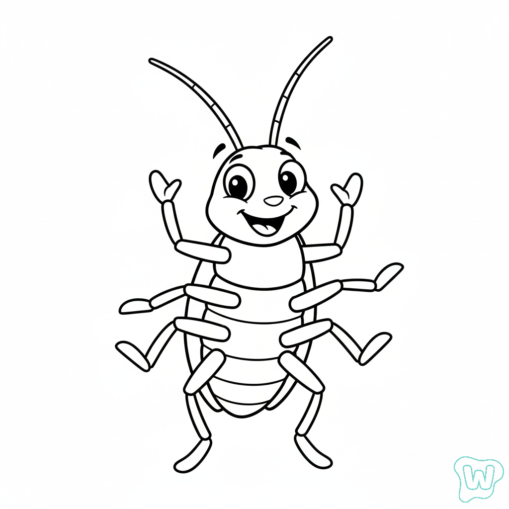 Cucaracha páginas para colorear gratis 1