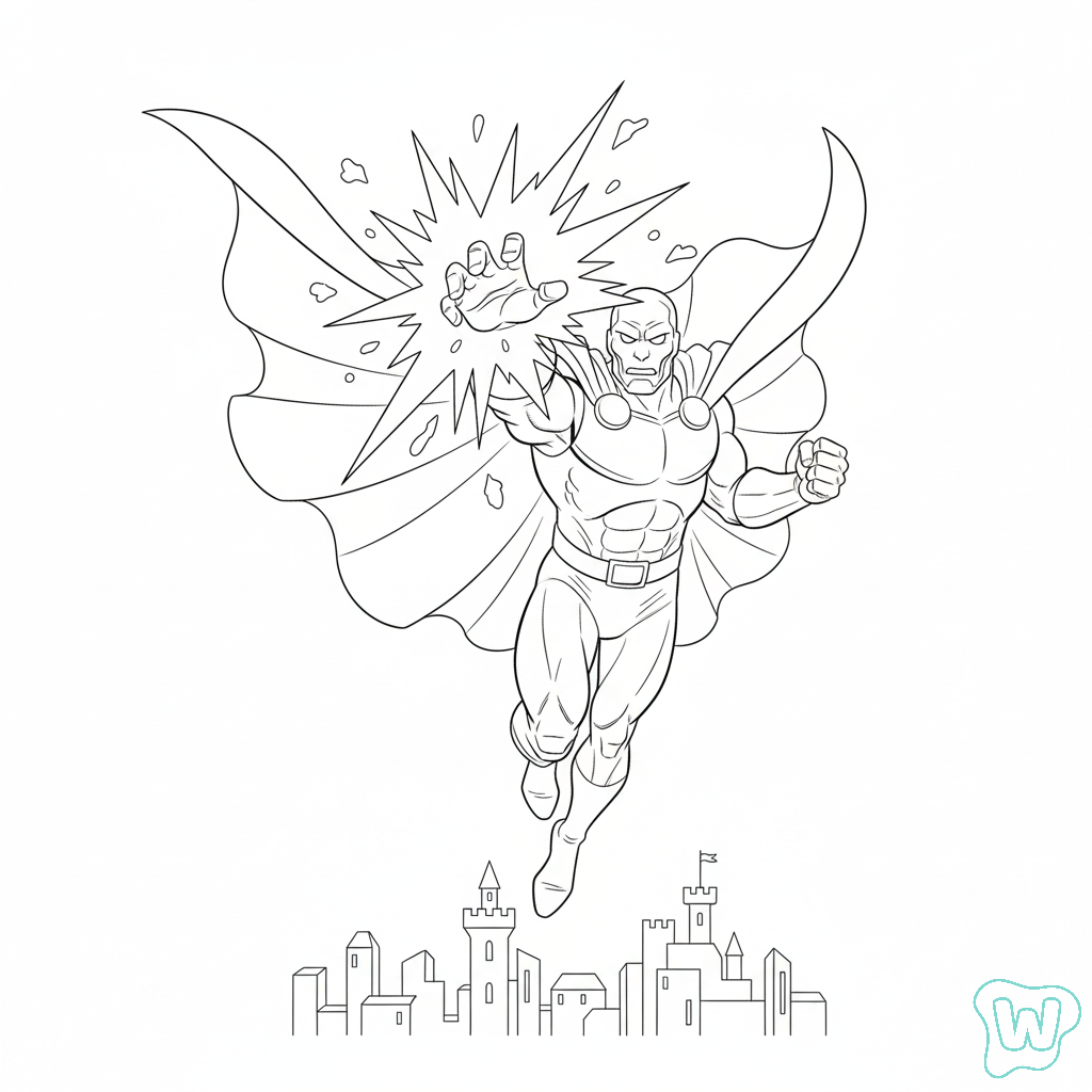 páginas para colorear para Doctor Doom