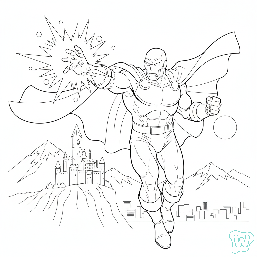 páginas para colorear Doctor Doom imprimibles gratis