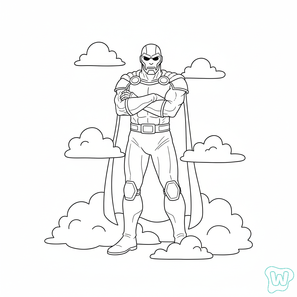 colorear páginas de Doctor Doom
