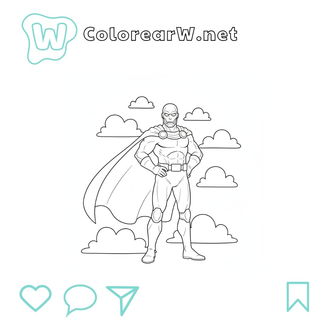 Doctor Doom para colorear (PDF para imprimir gratis) thumbnail