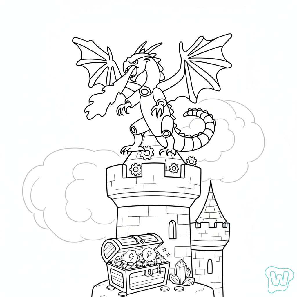 Dragon Cannelloni colorear y Imprimir PDF gratis 1