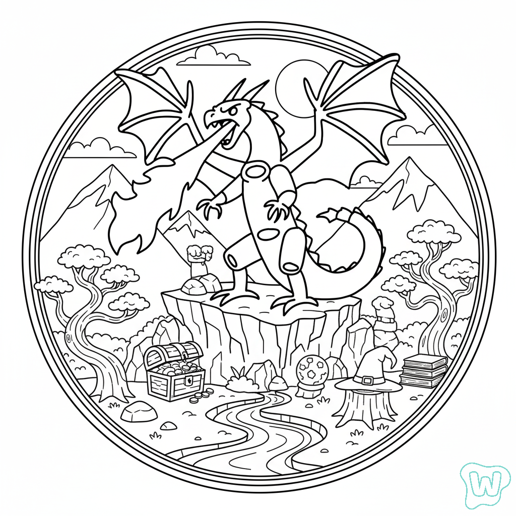 Dragon Cannelloni colorear y Imprimir PDF gratis