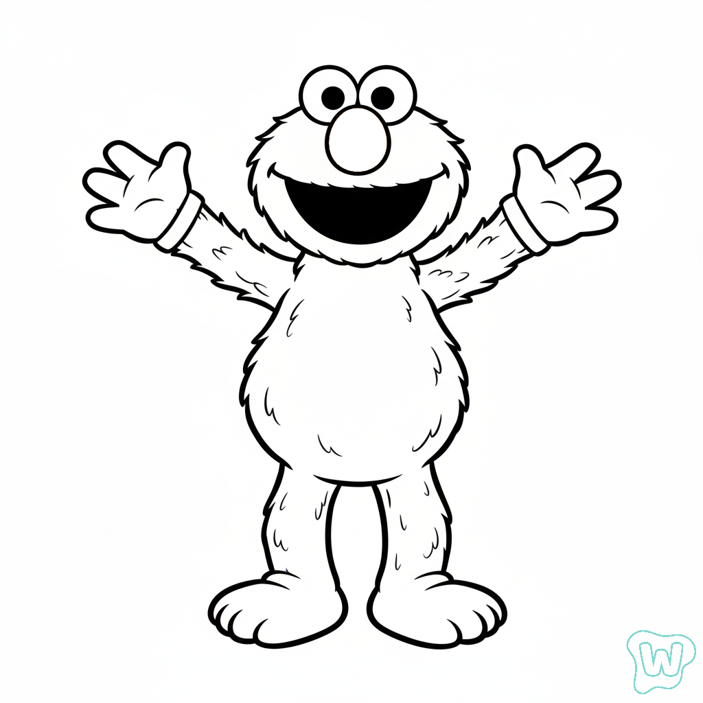 páginas para colorear gratis Elmo