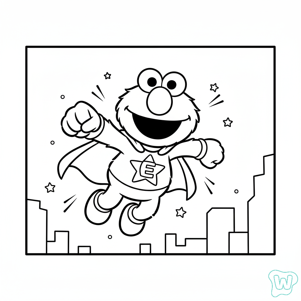 páginas para colorear imprimibles gratis Elmo
