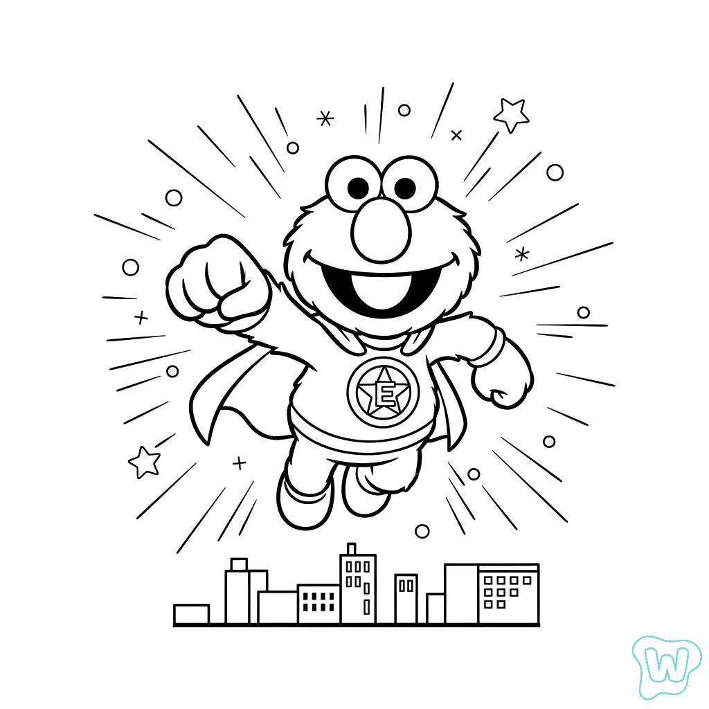 páginas para colorear Elmo