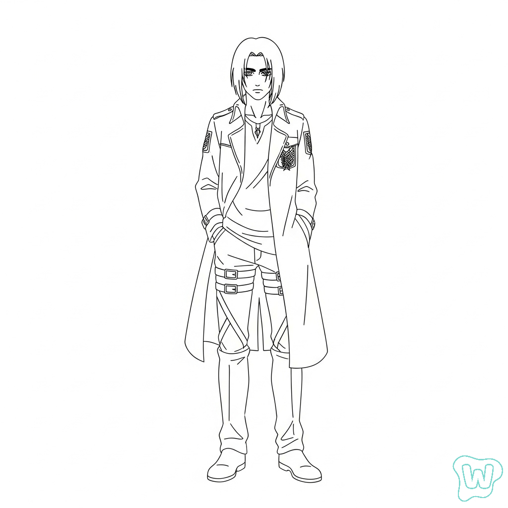 Eren Yeager páginas para colorear gratis
