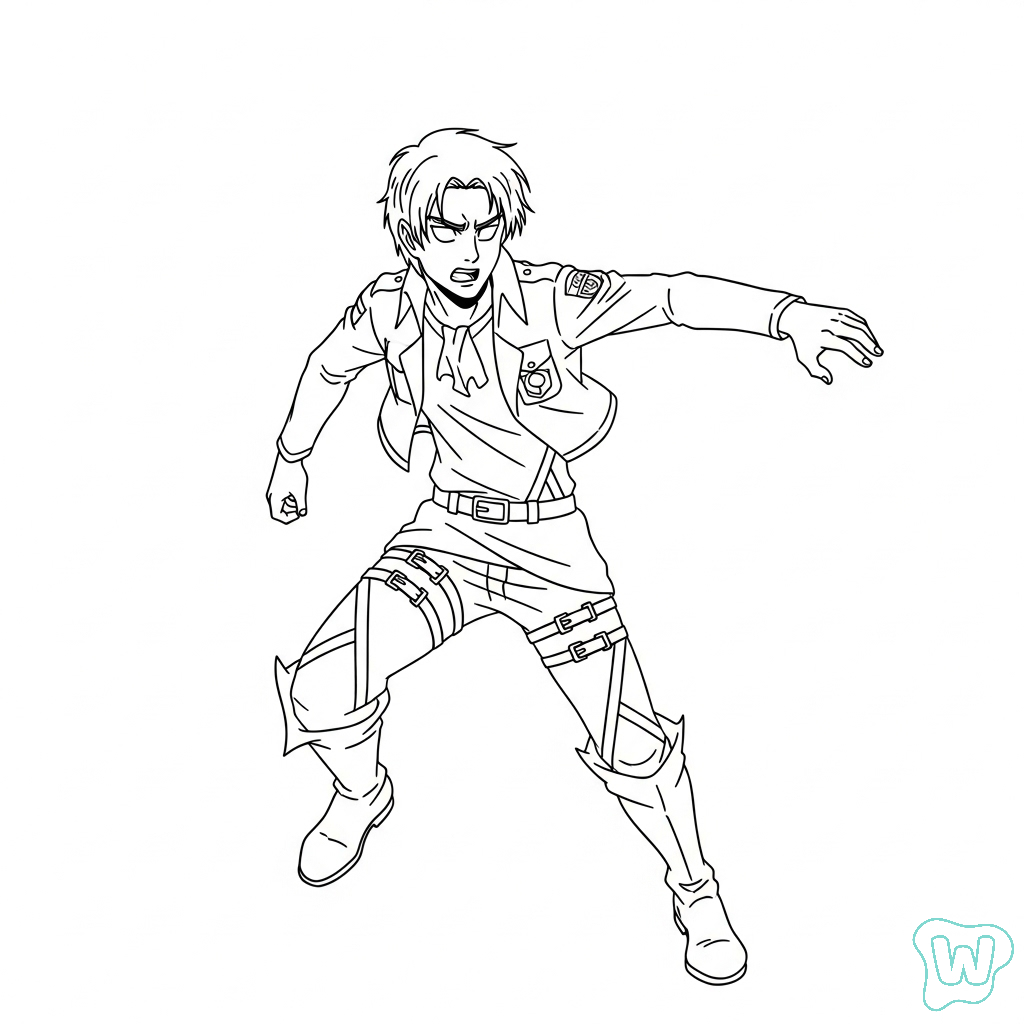 Eren Yeager páginas para colorear pdf