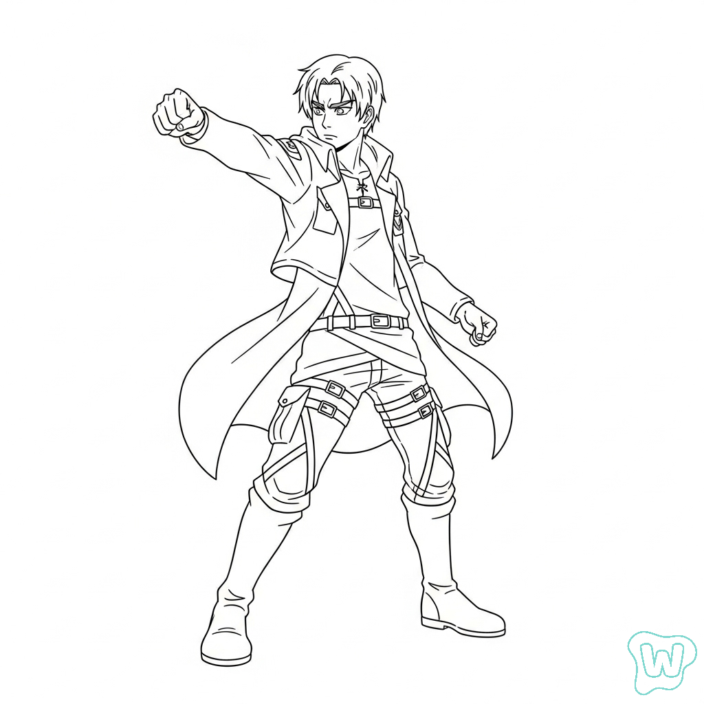 Eren Yeager páginas para colorear para adultos