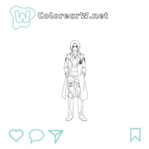 Eren Yeager para colorear (PDF para imprimir gratis) thumbnail