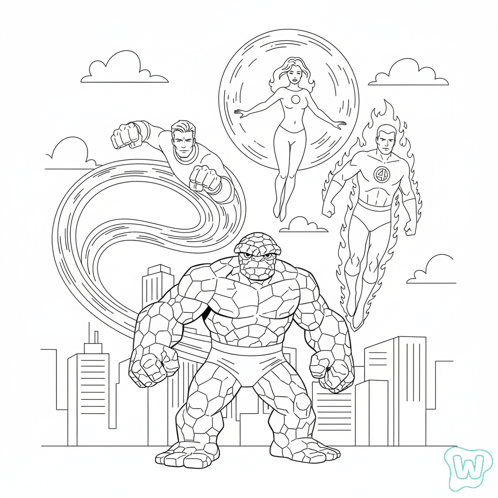 Fantastic Four imprimir PDF gratis