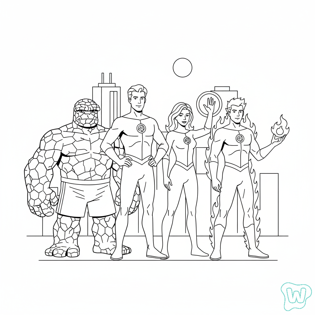 Fantastic Four PDF para imprimir gratis
