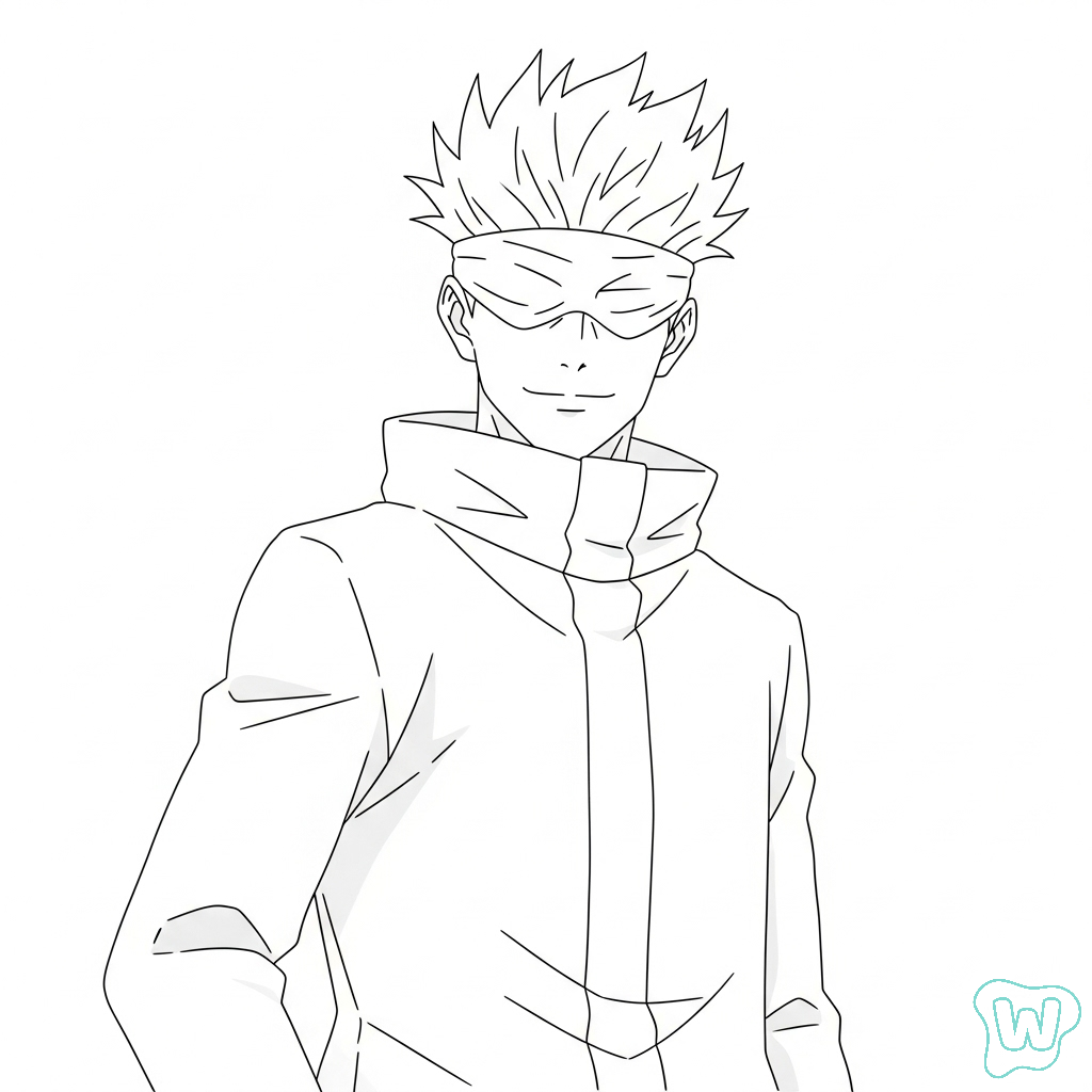 Gojo Satoru páginas para colorear para imprimir