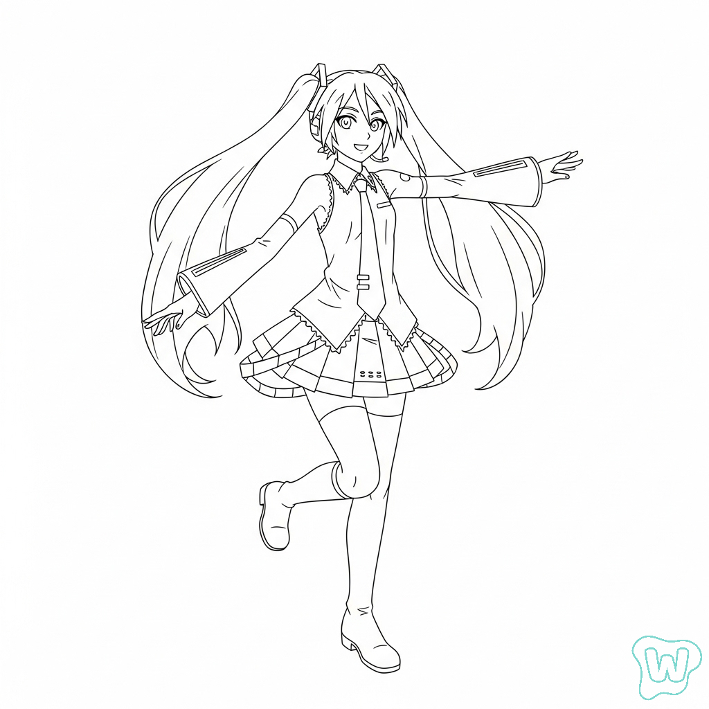 Hatsune Miku PDF para imprimir gratis 1