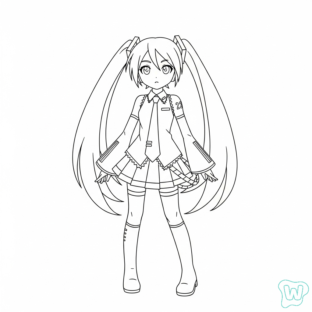 Hatsune Miku PDF para imprimir gratis