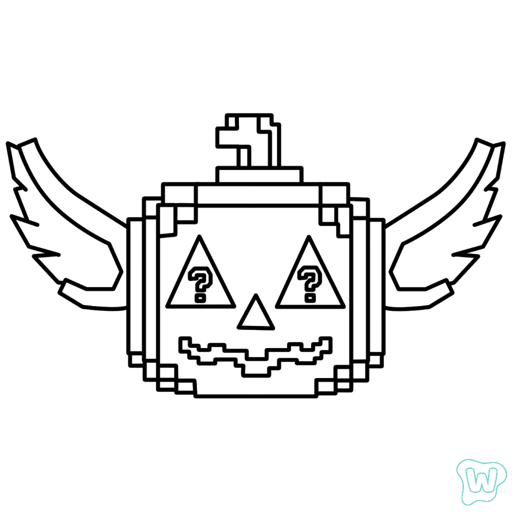 niños Spooky Lucky Block páginas para colorear